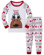 Carica l'immagine nel visualizzatore di Gallery, TEDD Pigiama Natale Ragazzo Ragazza Babbo Natale 100% Cotone Lungo Indumenti da Notte Abiti Natalizi Vestiti Bambino Due Pezzi Impostato Regalo di Natale per Unisex Bambini 7-8 Anni