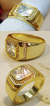 Carica l&#39;immagine nel visualizzatore di Gallery, Uomo Oro Anelli di Fidanzamento Uomini Gioielli con Placcato 18k... - Ilgrandebazar