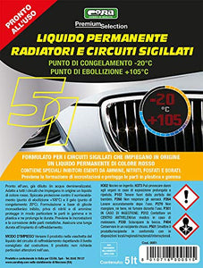 CORA 0051 Liquido Permanente Radiatori e Circuiti Sigillati-20°C, Rosso