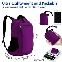 Carica l'immagine nel visualizzatore di Gallery, Orangeck Piccolo Zaino Ripiegabile Leggero 18L, Zainetto 04.viola