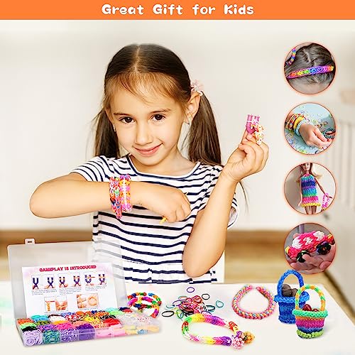 2500+ Elastici per Braccialetti,40 griglia Bracciale Elastici Colorati Loom  Bands Kit, fai da te Bambina Elastici di Gomma Bracciale Lavorare a Maglia