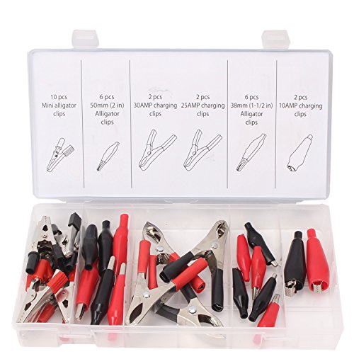 CCLIFE Set da 28 morsetti a clip a coccodrillo pinze a e... - Ilgrandebazar