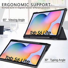 Carica l&#39;immagine nel visualizzatore di Gallery, IVSO Custodia Cover per Samsung Galaxy Tab S6 Lite, Slim Smart Nero