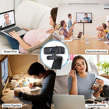 Carica l'immagine nel visualizzatore di Gallery, Webcam autofous HD 1080P con Microfono stereo, Jelly Comb Web camera USB Nero
