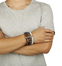 Carica l&#39;immagine nel visualizzatore di Gallery, BESTEEL Gioielli 4PCS Bracciali Perle Roccia Lavica per Uomo Donna... - Ilgrandebazar