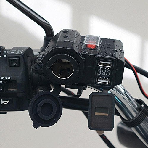 YGL Motocicletta Impermeabile Caricabatterie USB Caricatore per moto