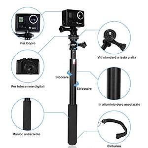 GHB Bastone Selfie per Gopro Asta Stick Telescopico Palo di...