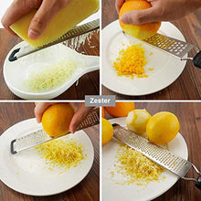 Carica l&#39;immagine nel visualizzatore di Gallery, LEMCASE Zester, Grattugia in Acciaio Inox - Formaggio, Limone, Verdura -... - Ilgrandebazar