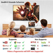 Carica l'immagine nel visualizzatore di Gallery, Weton Cavo MHL con Micro USB e Type C, 2 in 1 Adattatore a HDMI 1080P 2M con...