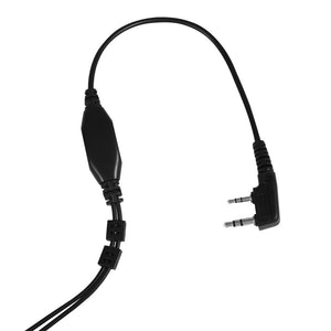 Flessibile laringofono con dito PTT, tubo acustico segreto auricolare default - Ilgrandebazar