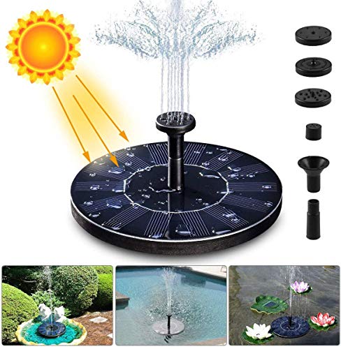LIUMY Solare Fontana Pompa，1.4W Pompe Laghetto Acqua con 4 Effetti |...