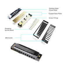 Carica l&#39;immagine nel visualizzatore di Gallery, Armonica a Bocca, Mugig Harmonica Blues 10 Fori 20 Toni, C 10x4x2.6 Standard - Ilgrandebazar