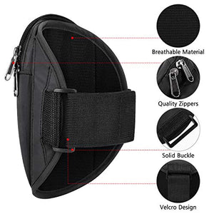 Simptech - Porta Cellulare Telefono da Corsa Fascia Braccio Smartphone Nero