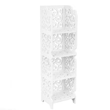Carica l&#39;immagine nel visualizzatore di Gallery, PrimeMatik - Scaffale in Legno-plastica Libreria Decorativa a 4 Ripiani... - Ilgrandebazar