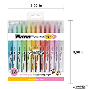 Pennarelli magici, evidenziatori con punta a Power Line mild 12 colors set