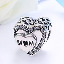 Carica l&#39;immagine nel visualizzatore di Gallery, Ciondolo di tributo alla mamma, in argento Sterling 925 con zirconia cubica,... - Ilgrandebazar