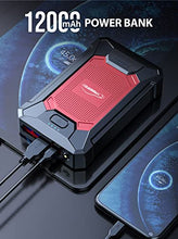 Carica l&#39;immagine nel visualizzatore di Gallery, YABER Avviatore Batteria Auto 1200A 12000mAh Portatile Booster Avviamento Auto per 6,0L Benzina e 5,0L Diesel Motori Avviatore Emergenza per Auto/Moto Impermeabile IP66