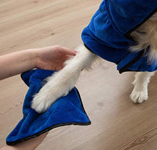 Carica l&#39;immagine nel visualizzatore di Gallery, PETtyBourgeoisie - Accappatoio per cani con cappuccio + asciugamano xl