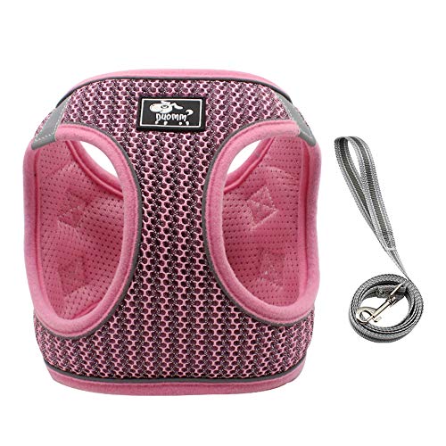 BLEVET Confortevole Pettorina Imbracatura Riflettente Pet Walking L, 118 Pink