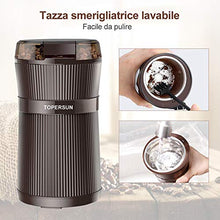 Carica l&#39;immagine nel visualizzatore di Gallery, Macinacaffè Elettrico con Lama 200W lame in acciaio inossidabile Macina...