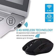 Carica l&#39;immagine nel visualizzatore di Gallery, INPHIC Mouse Wireless Ricaricabile, ergonomico Senza Placcatura nera
