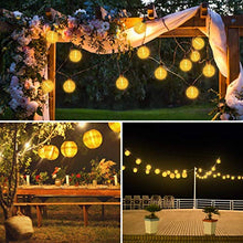 Carica l&#39;immagine nel visualizzatore di Gallery, Catena Luminosa Solare, QXMCOV Lanterne da Esterno LED 9.3Metri Bianco Caldo