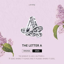 Carica l&#39;immagine nel visualizzatore di Gallery, Bamoer Charm con lettera dell&#39;alfabeto dalla A alla Z, per Letter A - Ilgrandebazar