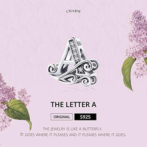 Bamoer Charm con lettera dell'alfabeto dalla A alla Z, per Letter A - Ilgrandebazar