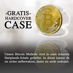 innoGadgtes Moneta Fisica Bitcoin rivestita in Oro 24 carati. Bitcoin, - Ilgrandebazar