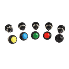 Carica l&#39;immagine nel visualizzatore di Gallery, Larcele 10x12mm Pulsante Impermeabile Mini Rotonda Momentaneo 5 Colori - Ilgrandebazar