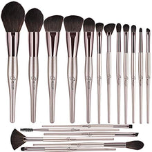 Carica l&#39;immagine nel visualizzatore di Gallery, Bestope Pennelli Make Up,Set di 18 da Trucco Champagne Gold