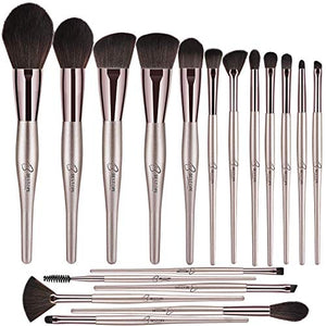 Bestope Pennelli Make Up,Set di 18 da Trucco Champagne Gold
