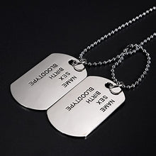 Carica l&#39;immagine nel visualizzatore di Gallery, OIDEA Collana Dog Tag Uomo Militare Lega con Pendente Argento - Ilgrandebazar