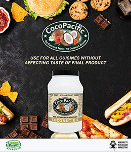 CocoPacific, olio extravergine di cocco non raffinato, inodore, 3 litri