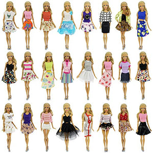 ZITA ELEMENT 20 Pezzi = 10 Vestiti Abiti e 10 Scarpe per 28-30cm Bambola,...