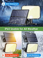 Carica l&#39;immagine nel visualizzatore di Gallery, One Fire Faretti Solari a LED da Esterno,190LED 3 Modalità Luce Solare LED Esterno con Sensore di Movimento, IP65 Faretto LED da Esterno Solare, Telecomando Lampada Solare da Esterno Garage Giardino