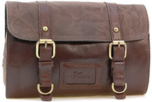 Carica l&#39;immagine nel visualizzatore di Gallery, ASHWOOD - Vera Pelle - Borsa da toilette/Beauty Case Marrone Chiaro