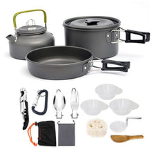 Carica l'immagine nel visualizzatore di Gallery, AUTOPkio Set di stoviglie da Campeggio, Portatile Leggero Outdoor Cookset...