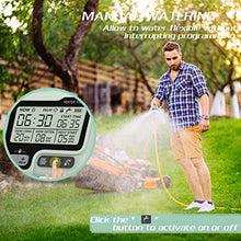 Carica l&#39;immagine nel visualizzatore di Gallery, CROSOFMI Centralina Irrigazione Giardino Timer Irrigazione Automatico Programmatore Irrigazione /IPX5 Impermeabile/Ritardo Pioggia/Modalità di Irrigazione Manuale/Funzione di Blocco Bambini