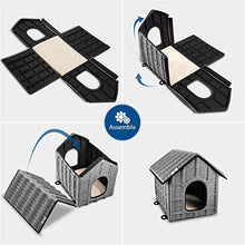 Carica l'immagine nel visualizzatore di Gallery, PUPPY KITTY Casetta per Gatti Interni con Materasso Rimovibile 52 x 42 x 42...