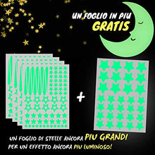 Carica l&#39;immagine nel visualizzatore di Gallery, Stelle Adesive Fluorescenti e Grande Luna | Nuovo Set di 328 Pezzi Stickers...