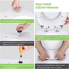 Carica l'immagine nel visualizzatore di Gallery, Amzdeal Copriwater, Sedile WC Universale con Chiusura Ammortizzata, Slow...