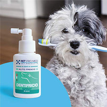 Carica l&#39;immagine nel visualizzatore di Gallery, Virosac PetProMed - Dentifricio Spray - Ideale per l&#39;igiene di denti e gengive del cane - 1 flacone da 50 ml con estratto di ananas e menta