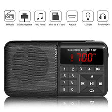 Carica l&#39;immagine nel visualizzatore di Gallery, Radio Tascabile FM Portatile Digitale con Altoparlante Y-01