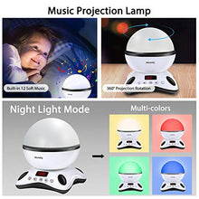 Carica l'immagine nel visualizzatore di Gallery, Moredig - Proiettore Stelle Bambini, 360° Rotazione Musicale A- Bianco E Nero