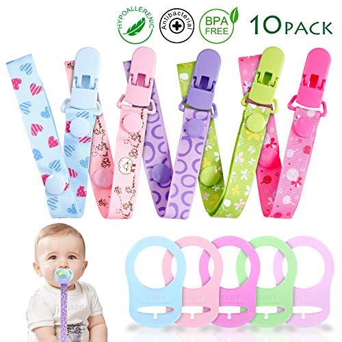 Clip per Ciuccio e Silicone Pulsante Anello, Gnews 5 pc Catena... - Ilgrandebazar