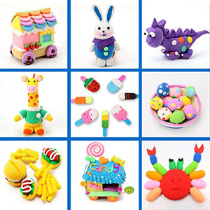 Simuer 36 Pack Modeling Clay Fluffy Slime, 36 Colors 36