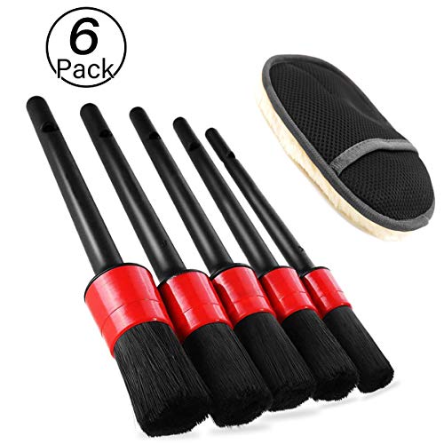 Set di Pennelli per Auto Pennello Dettagli (Set 5 )e 1 Pezzi guanti...