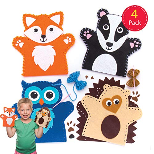 Baker Ross Kit per realizzare marionette da mano a forma di animali del... - Ilgrandebazar