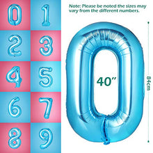Carica l'immagine nel visualizzatore di Gallery, GeeRic Foil Palloncini Numeri 4 Blu, 40'' Gigante Numero Palloncino 4, Blu